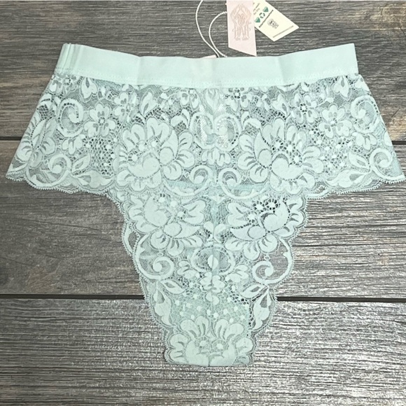 NWT $34 We are HAH (Hot as Hell) Spin me Lace Panty XS X-Small Something Blue - Picture 6 of 9